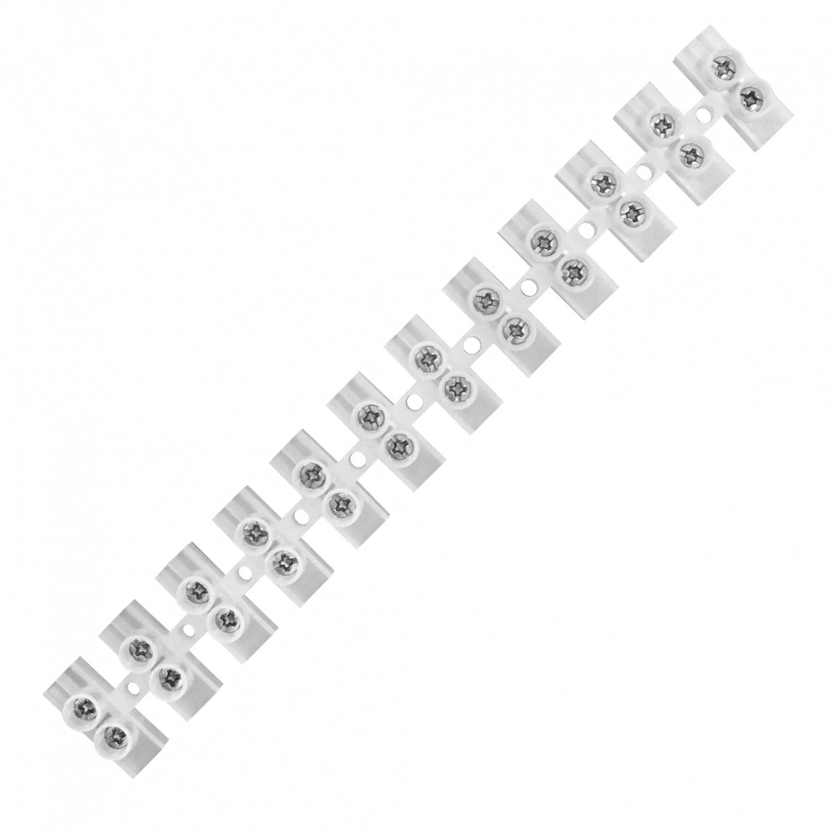 REGLETA-30A Bloque de Terminales de 30 Amperios 6mm² 12 Pares con Tornillos 380V 30A Máx. 160x20,5x15mm