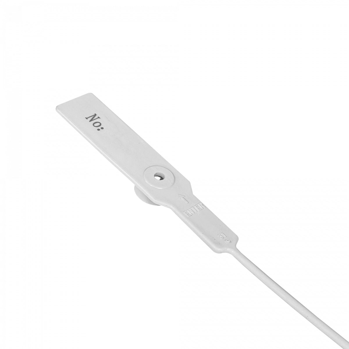 SELLO-B. 100 unidades de precintos de seguridad blancos Metalgrip de plástico, 28cm de largo