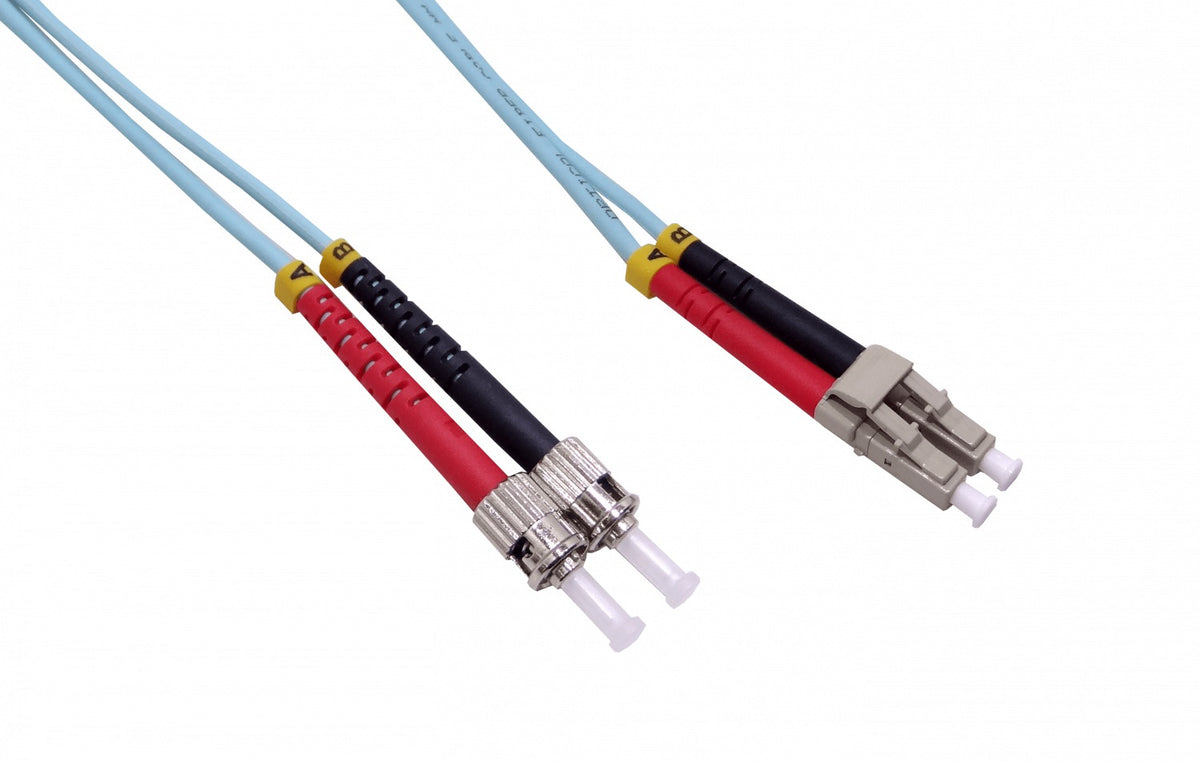 JF3LT3 Latiguillo de Fibra Dúplex Multimodo OM3 LC-ST 3m 3,0mm 50/125um LSZH