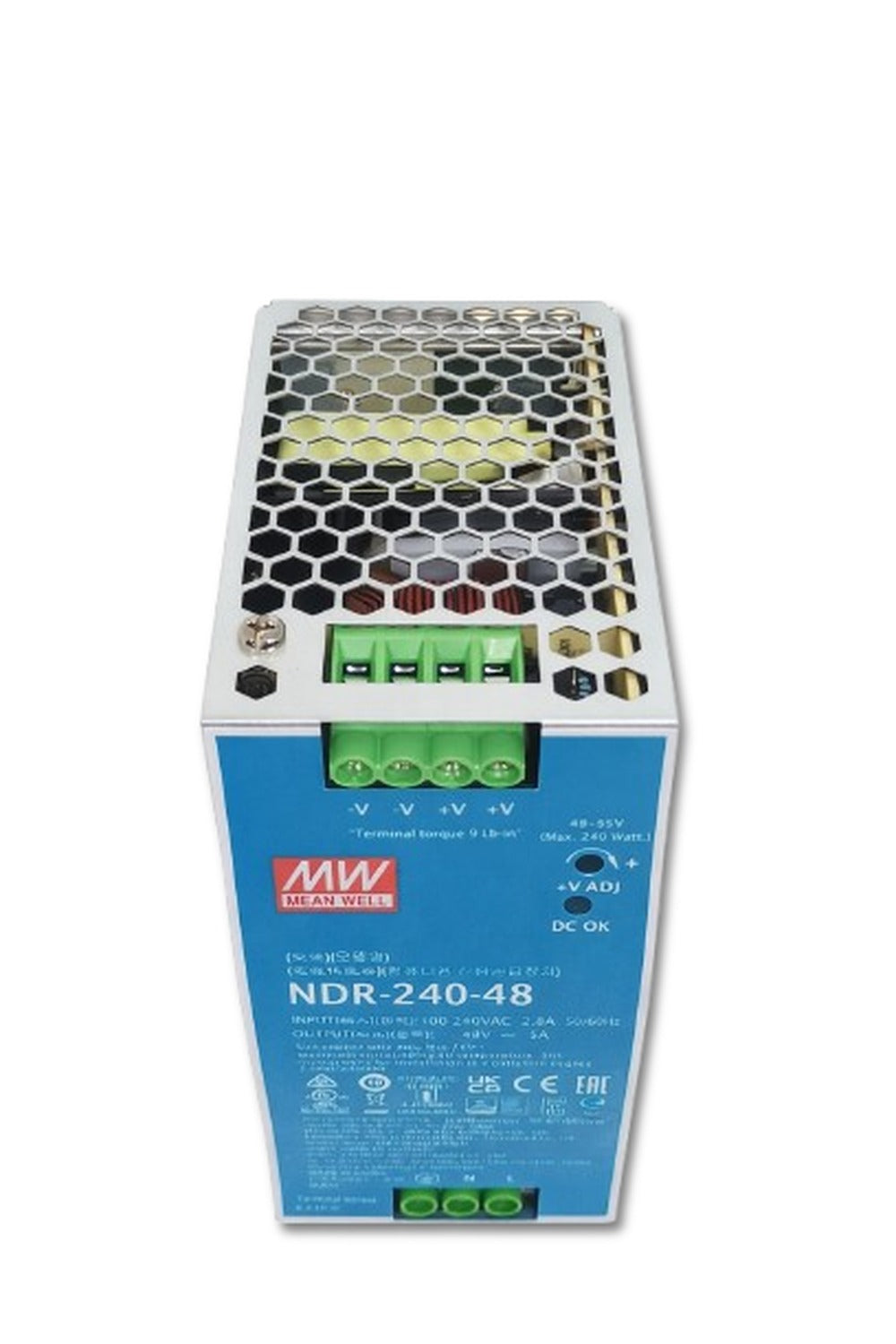Fuente de poder Riel DIN metálica 240W NDR-240 - 48V