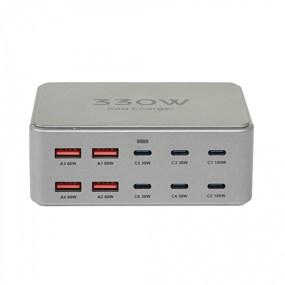 CARGA-330W Central de Carga 330W 4-Puertos-USB-AH 5-20VDC 6-Puertos-USB-CH 3-21VDC Entrada 100-240VAC