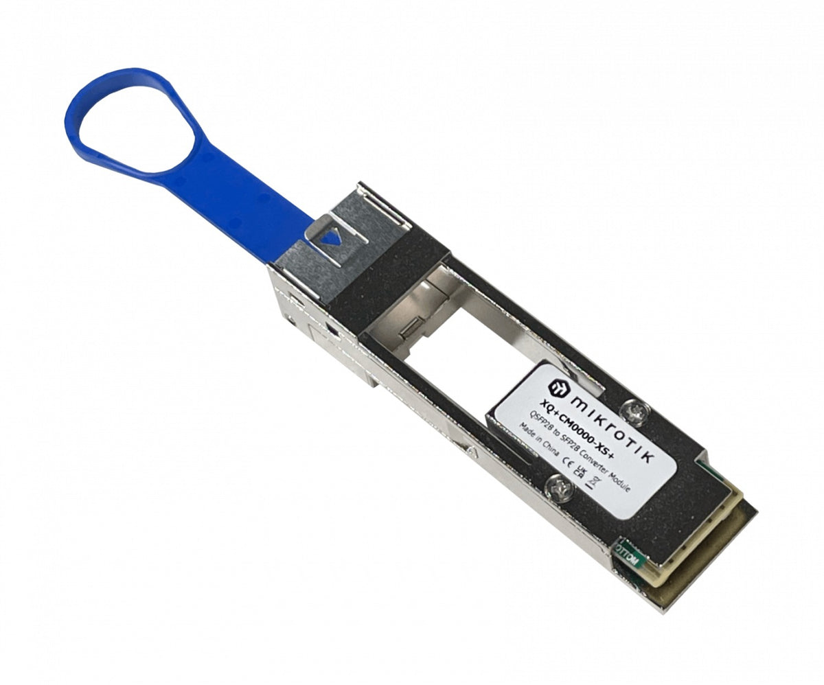 XQ+CM0000-XS+ MIKROTIK Adaptador conversor de puerto QSFP28 a SFP28/SFP compatible con velocidades 1G/10G/25G