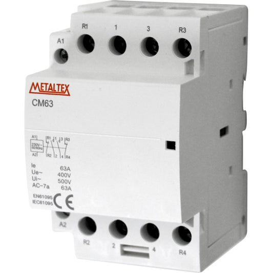 Contactor Modular bobina 230VAC 63A Serie CM63 - 2 Polos - 1NA+1NC - NO