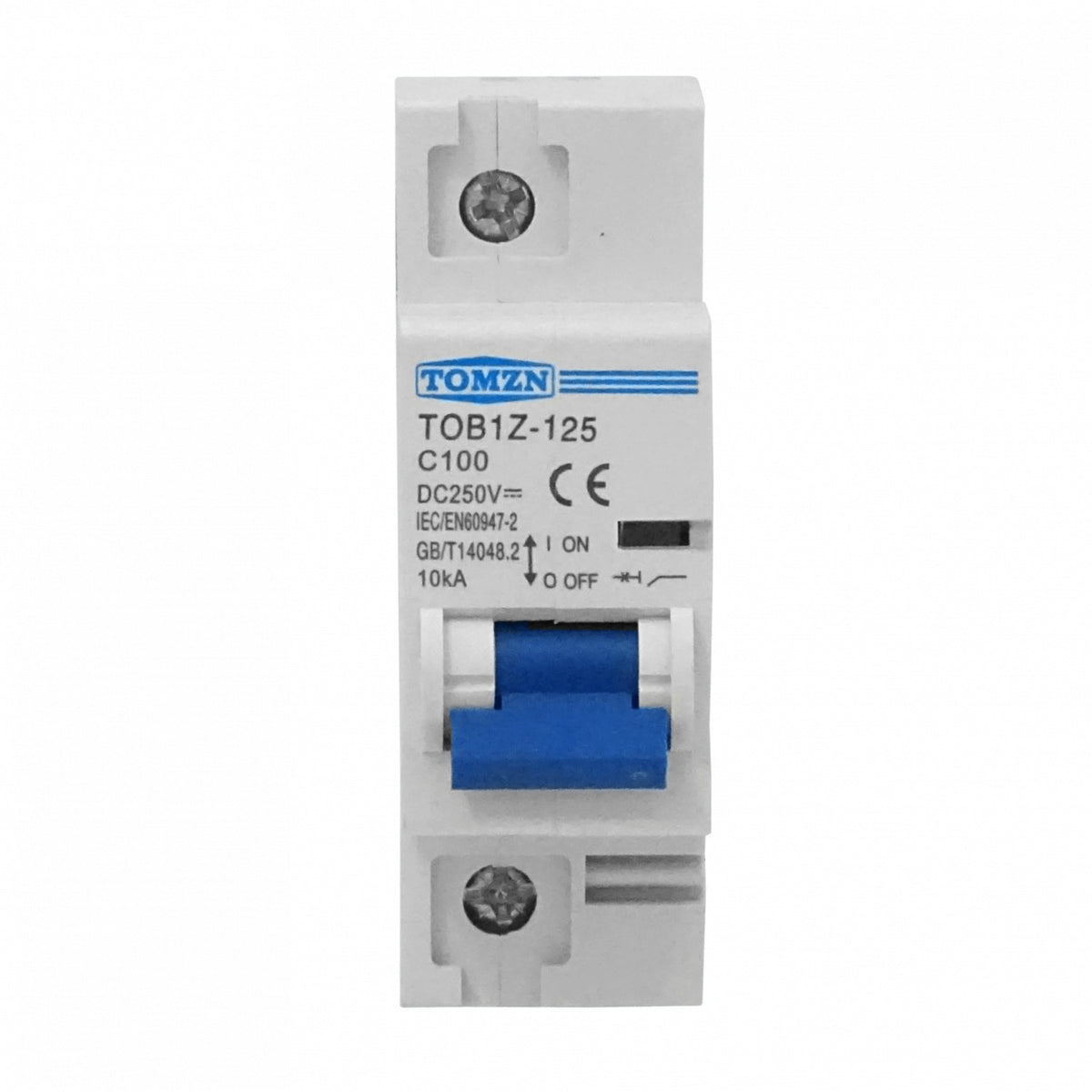 AUTO-DC-100A TOMZN 100A 250VDC Disyuntor Termomagnético C100 Corriente Continua