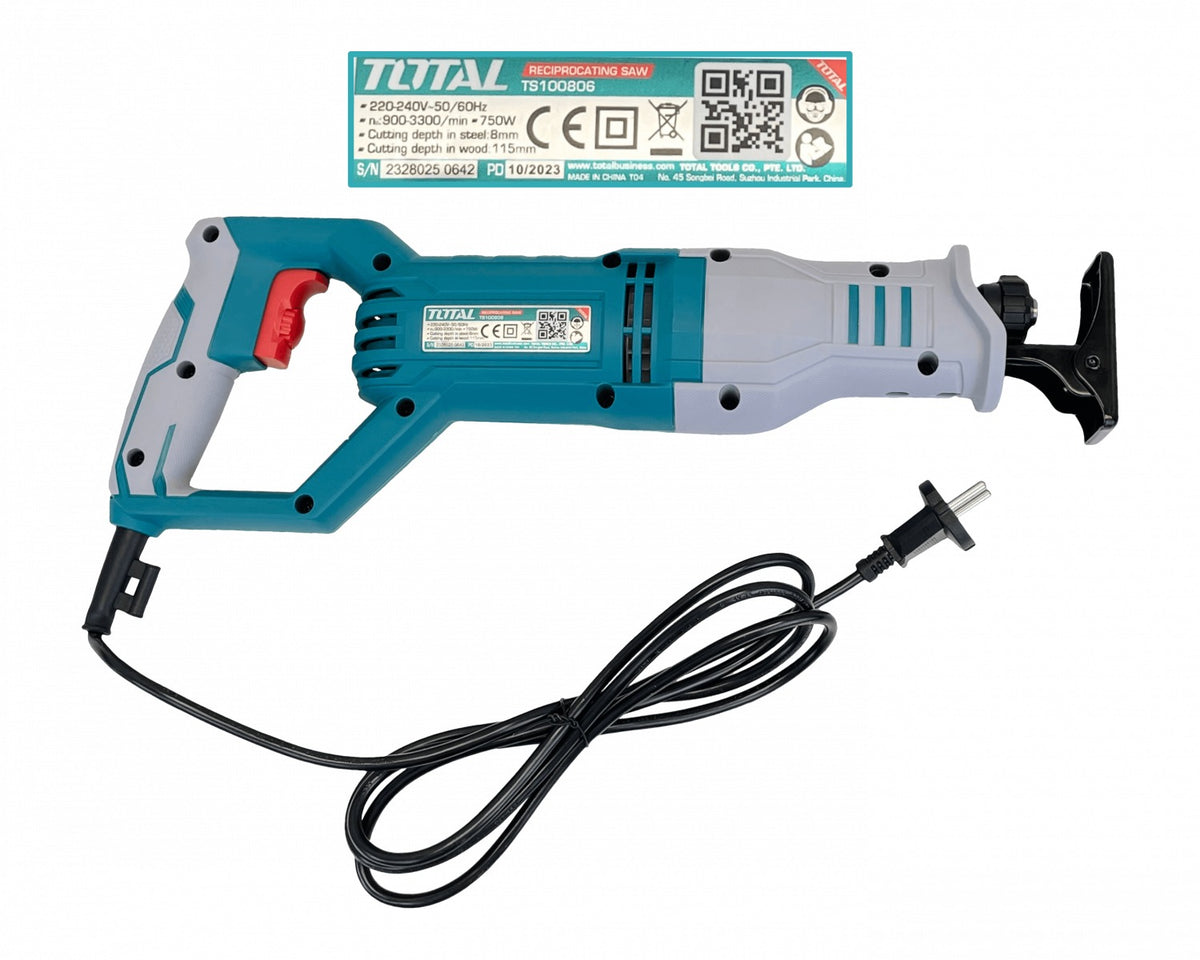 SIERRASA TOTAL Sierra Sable industrial SDS 750W 3300rpm Reciproca TS100806