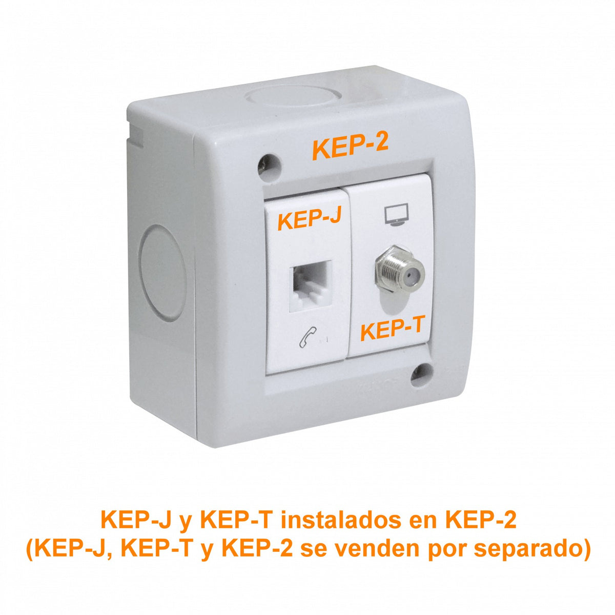 KEP-T KALOP Blanco Toma de Televisión por Cable Pin Fino Hembra-Hembra Coaxial F-H/F-H requiere/KEP-A KL40291