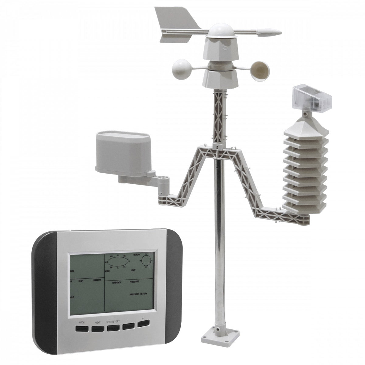 WS1041 USB req/5-AA 433MHz Estación Meteorológica Temperatura Humedad Presión Atmosférica Anemómetro