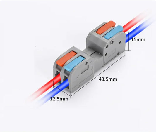 Miniconector de cable rápido de acoplamiento 2 pines Tipo WAGO