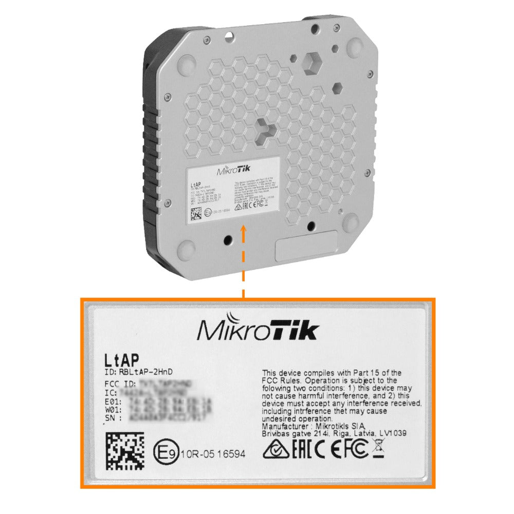 LTAP MIKROTIK 2-miniPCIe 3-Sim GPS 2,4GHz 2dBi 1-Puerto 1000 L4 RS232 RBLtAP-2HnD