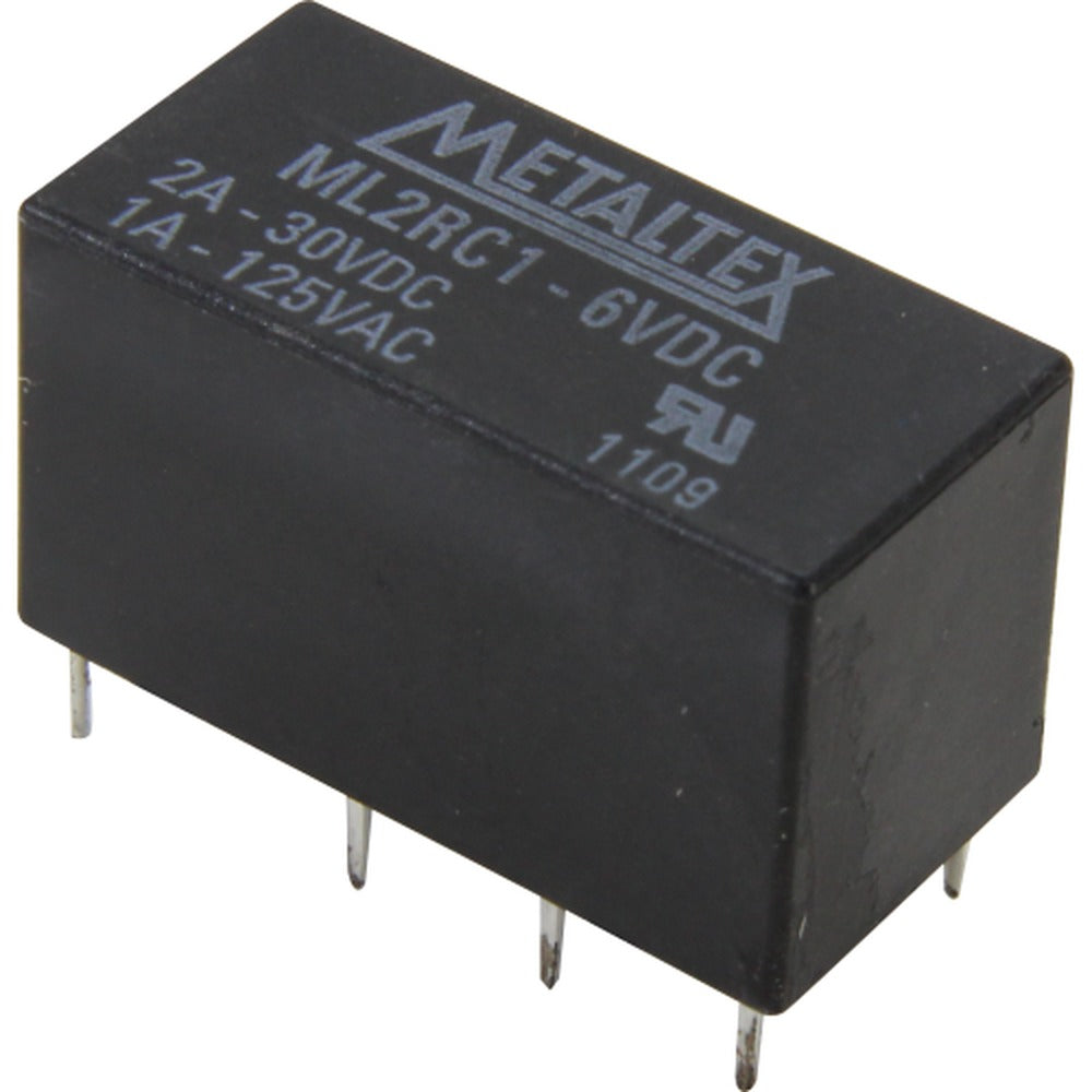 Relé de señal en miniatura sellado DPDT 2A para PCB serie ML - 12VDC