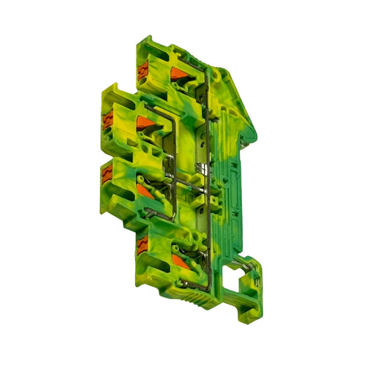 BOR25-4V PHOENIX Borne Conexion-4 PT Riel-Din 0,2-2,5mm2 AWG28-14 Verde