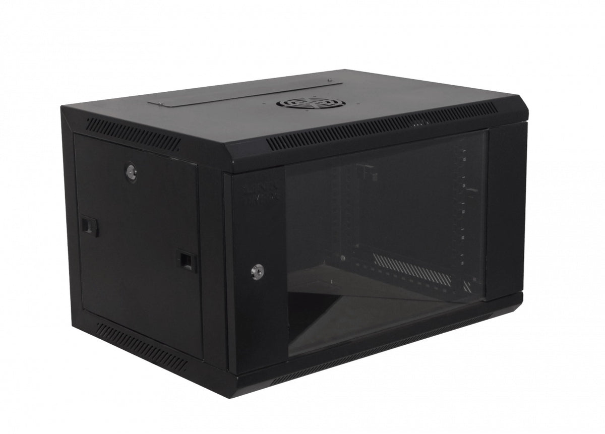 RK06-4L LINKMADE 45cm-Profundidad 6U Armario Rack Mural Negro incluye-M6-2U