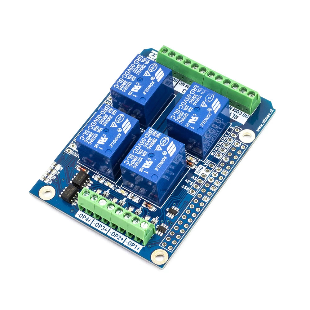 Tarjeta Relé MCI 4 con 4 Entradas Acopladas Ópticamente (Compatible Arduino / Raspberry Pi)