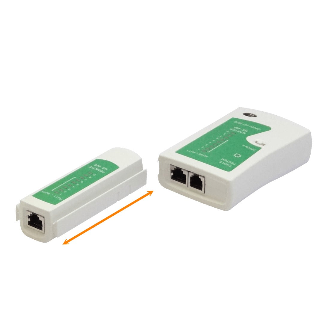 TEST-RED Comprobador de cableado RJ45 RJ11 RJ12 RJ14 RJ25 8p8c 6c6c 6p4c 6p2c NS-468 funciona con pila-9V