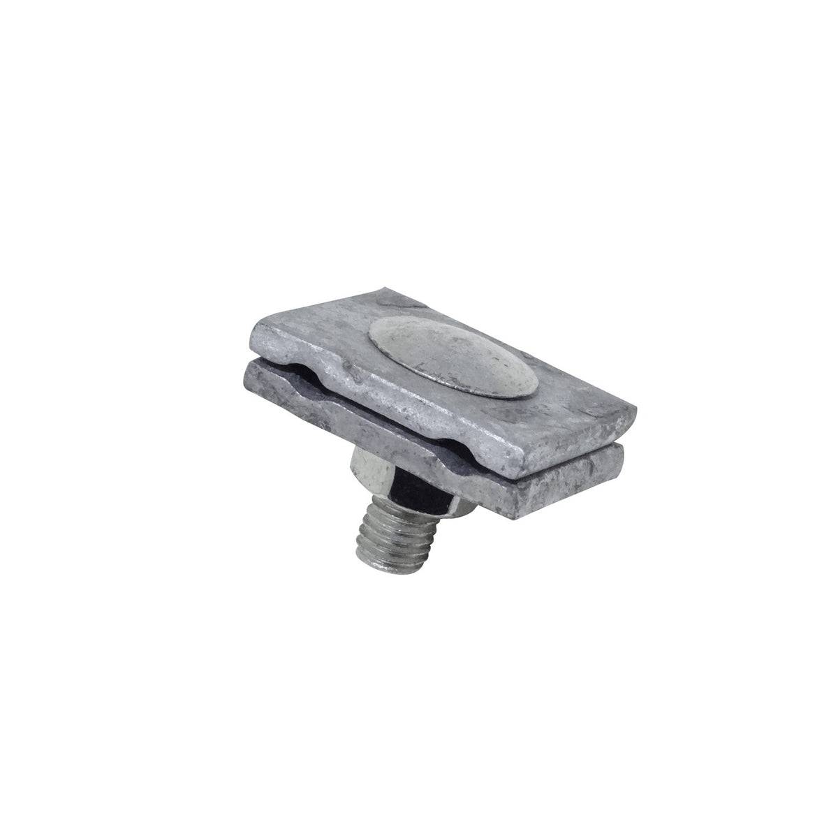 KTL0030 Abrazadera de sujeción para poste con un perno hexagonal de 3/4 pulgada, dimensiones 45x46x5mm, largo 38mm y rosca M12