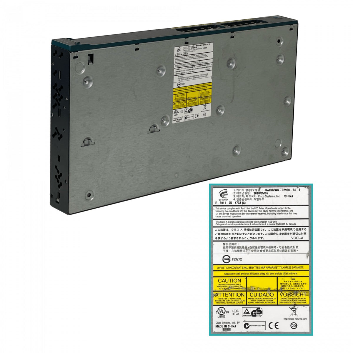 WS-C2960-24-S USADO CONMUTADOR CISCO 24 PUERTOS 10/100 IMAGEN LAN LITE