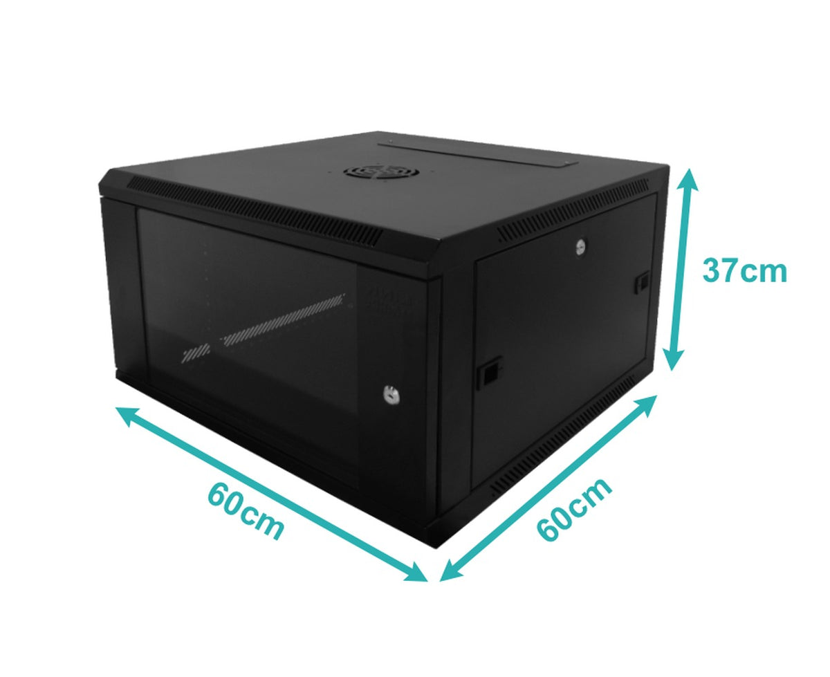 RK06-6L LINKMADE 60CM-FONDO 6U GABINETE RACK PARED NEGRO