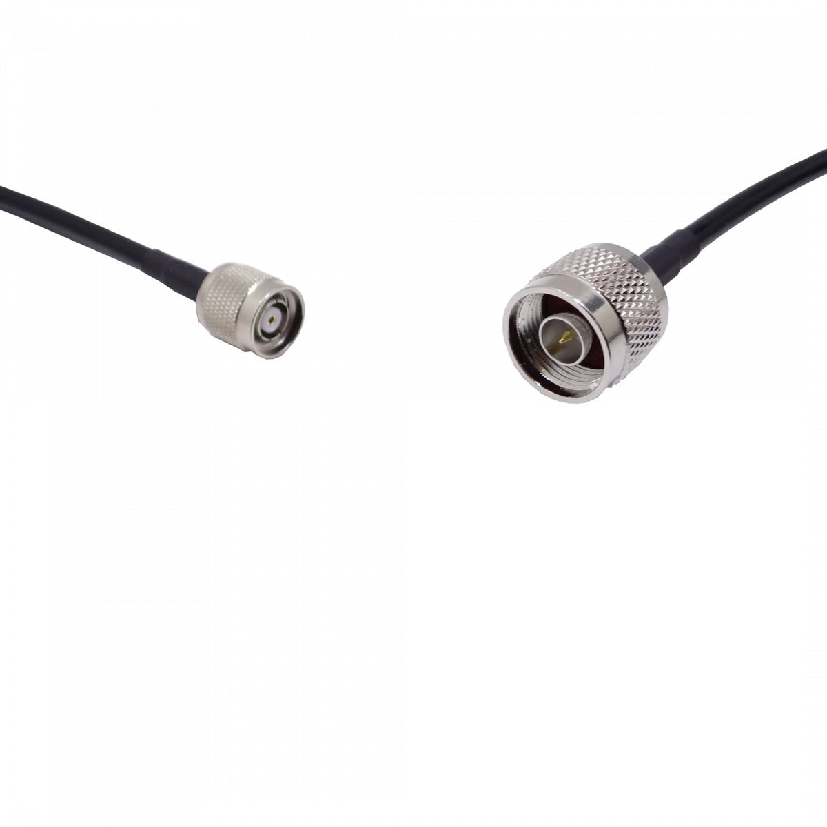 ZM2NM-30CM 30cm Cable coaxial negro LMR195 con conector RP-TNC macho a conector N macho