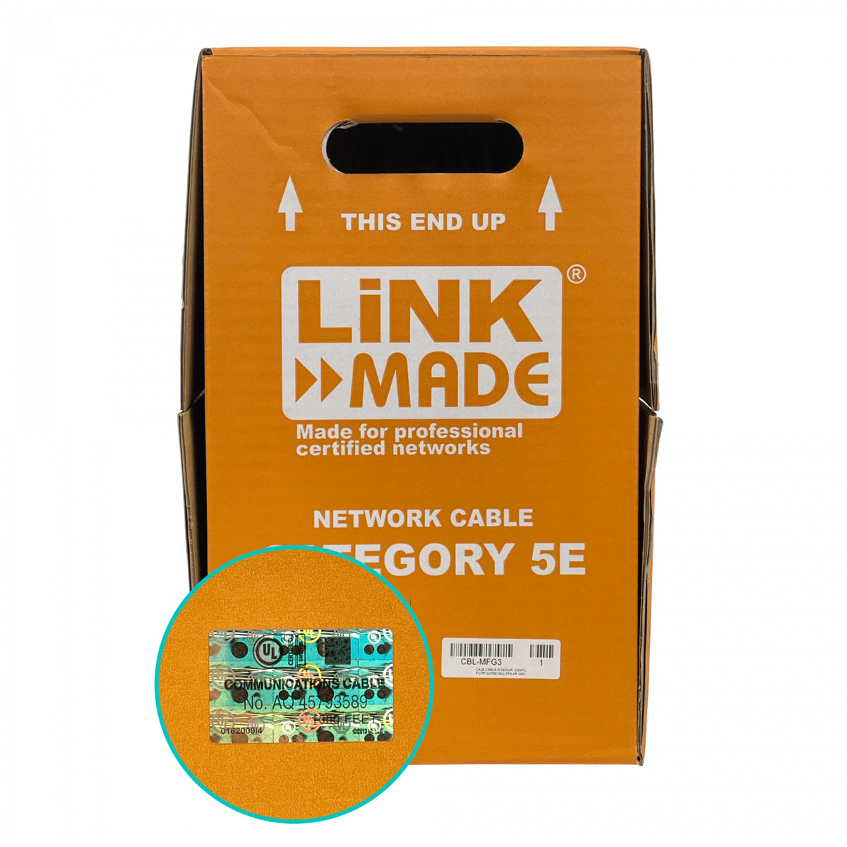 CBL-MFG3 LINKMADE PVC F/UTP 26AWG Categoría 5e Flexible 300m Cobre Bobina Cable Fabricado en Taiwán