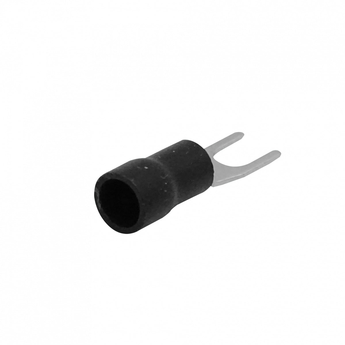 HORQ-3725 Horquilla preaislada PVC color negro, medida 3,7mm, para conductor 1,5-2,5mm², paquete de 100 unidades, modelo SVS2-3.5