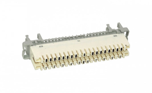 KRONE10PC Bloque Terminal Telefónico Desconectable Blanco 10-Pares KRONE requiere-Soporte/ADHESIVO