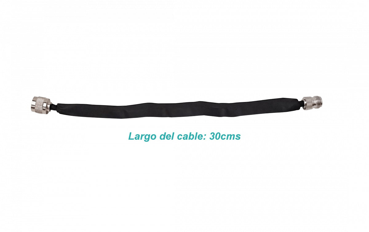 NMTNH 30cm Recto N-Hembra N-Macho Paso Ventana Puerta Cable Coaxial 0-6GHz Negro