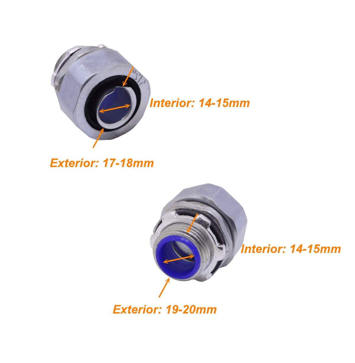 M20-SA Metalico 20mm 1/2-Pulg Prensa Estopa para Flexible Aislacion IP65