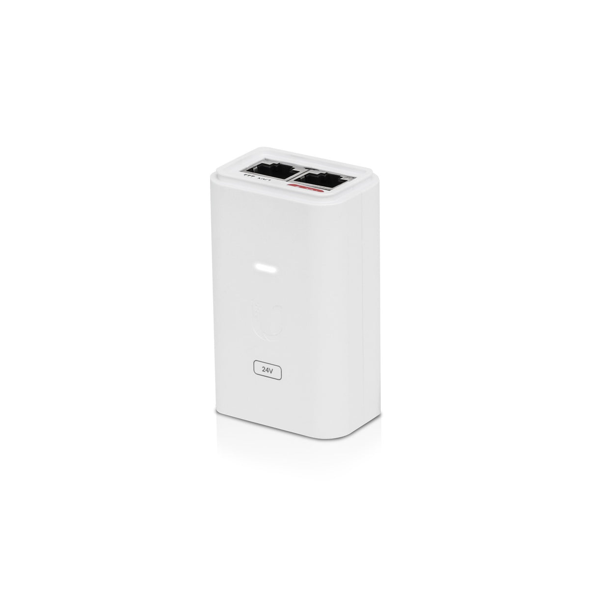 POE-24-24W-G. Inyector PoE Gigabit 24 VCC 24 W, 1,0 A con protección ESD, requiere cable C5, POE-24-24W-5P-EU UBIQUITI