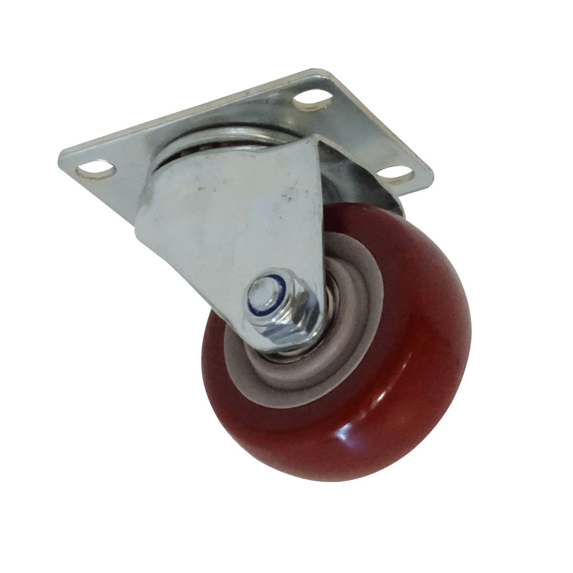 RUEDO-3R Rueda giratoria de 3 pulgadas color rojo con capacidad de carga de 30 kg y dimensiones de 65x92x105 mm