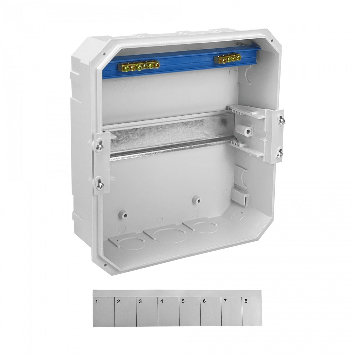 CADIN-08E LEXO Caja de Superficie LSZH 8 Módulos Carril DIN IP41 IK08 5396508