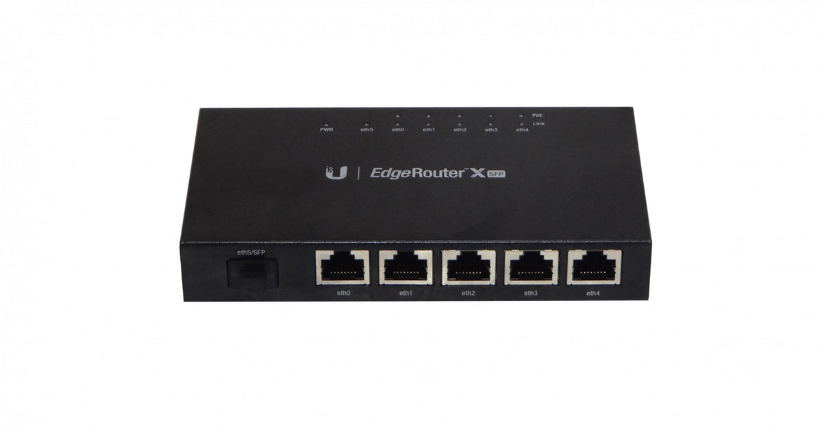 ER-X-SFP. UI 1-SFP 5-1000 1-POE24V-12W-Salida total-50W L2 EdgeRouter X SFP ER-X-SFP-EU. UBIQUITI