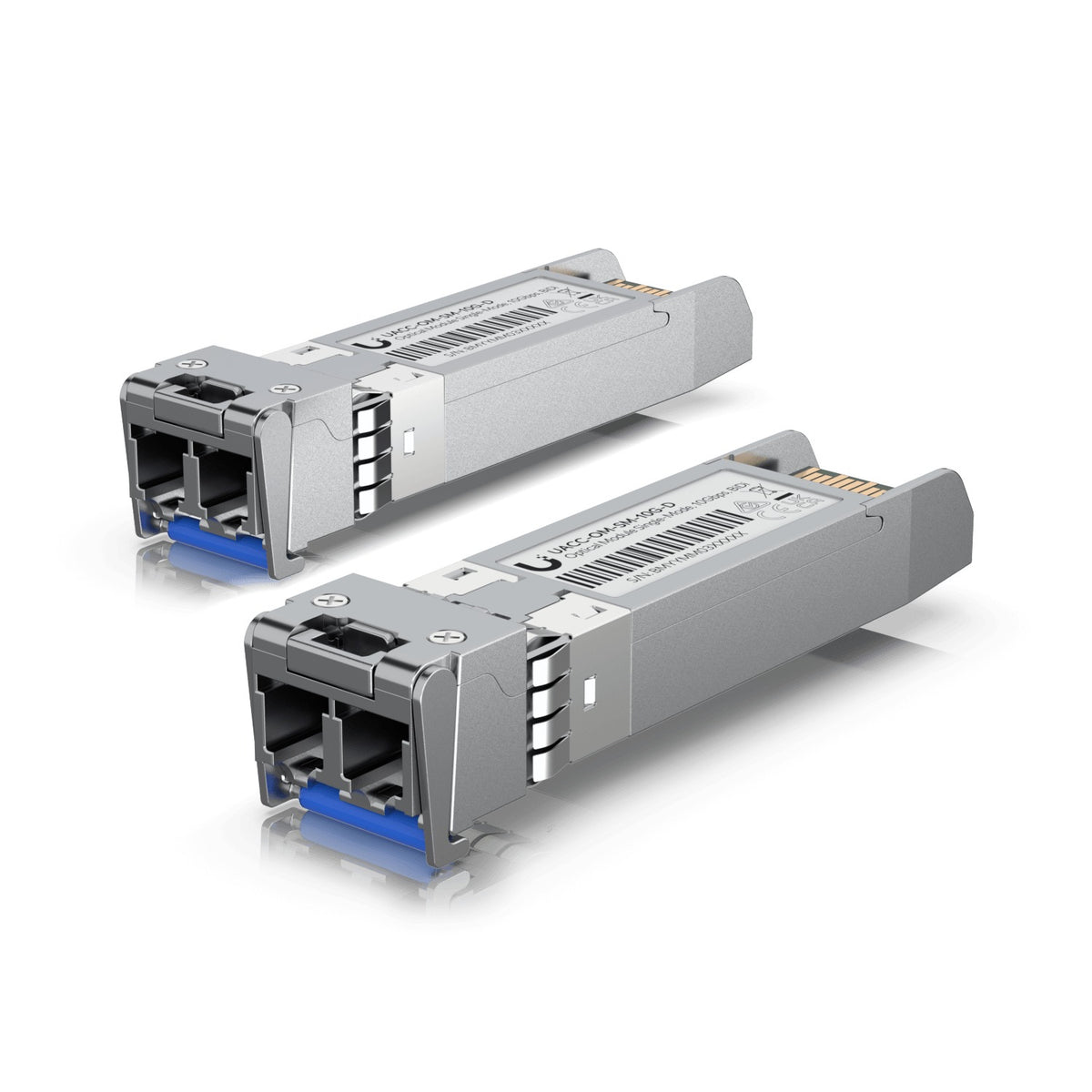 UF-SM-10G. Módulos SFP+ monomodo de 10 Gbps, 10 km, 1310 nm, conector doble LC, referencia UACC-OM-SM-10G-D (2 unidades). UBIQUITI