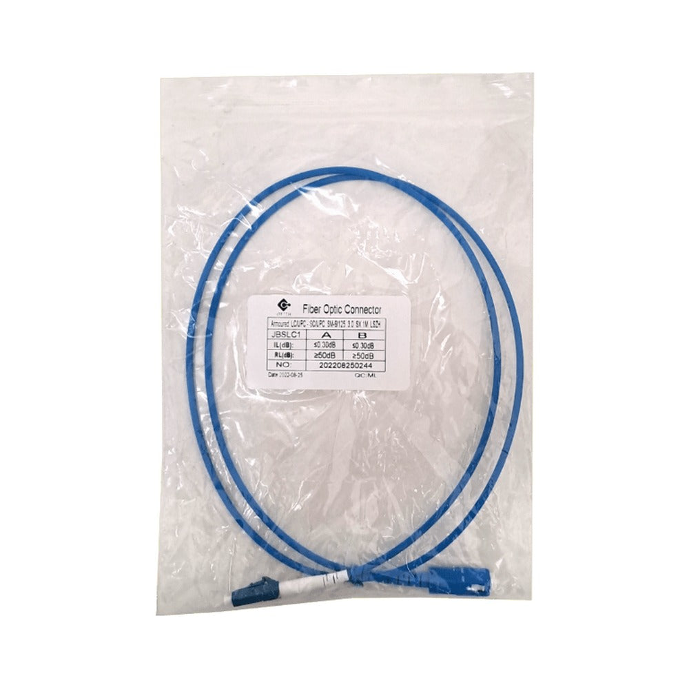 JBSLC1 LSZH Blindado 1m LC-SC SM Simplex Latiguillo Fibra 3.0mm 9/125um