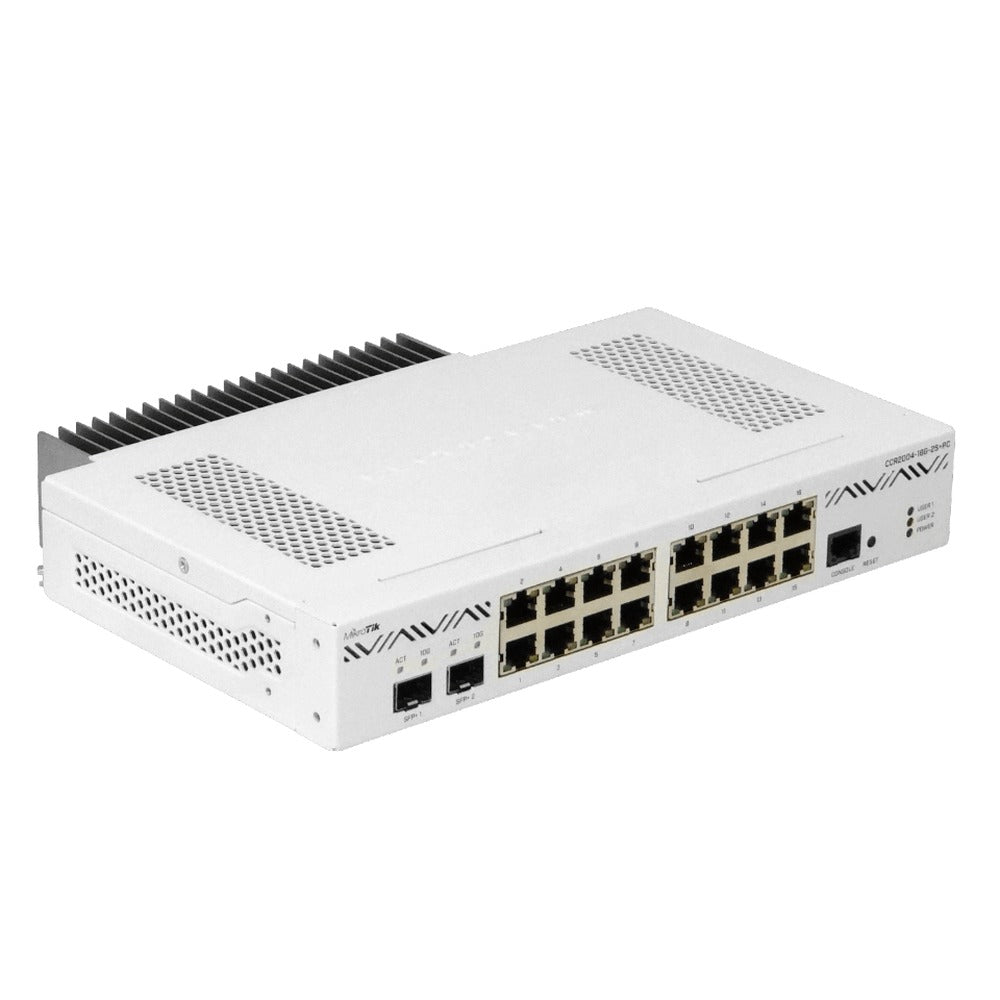 CCR2004-16G-2S+PC MIKROTIK EnfriamientoPasivo 4-1,2GHz 16-1000 2-SFP+10G L6 2/36-57VDC incl/1x48V