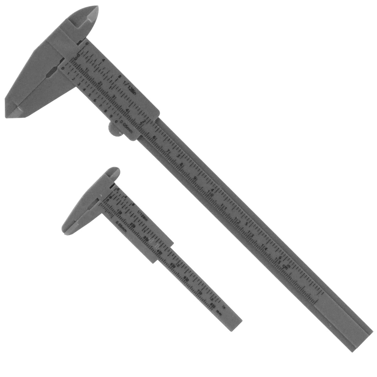 PIE-METRO 2 Piezas Calibrador Vernier 180mm/7 Pulgadas + 80mm/3 Pulgadas