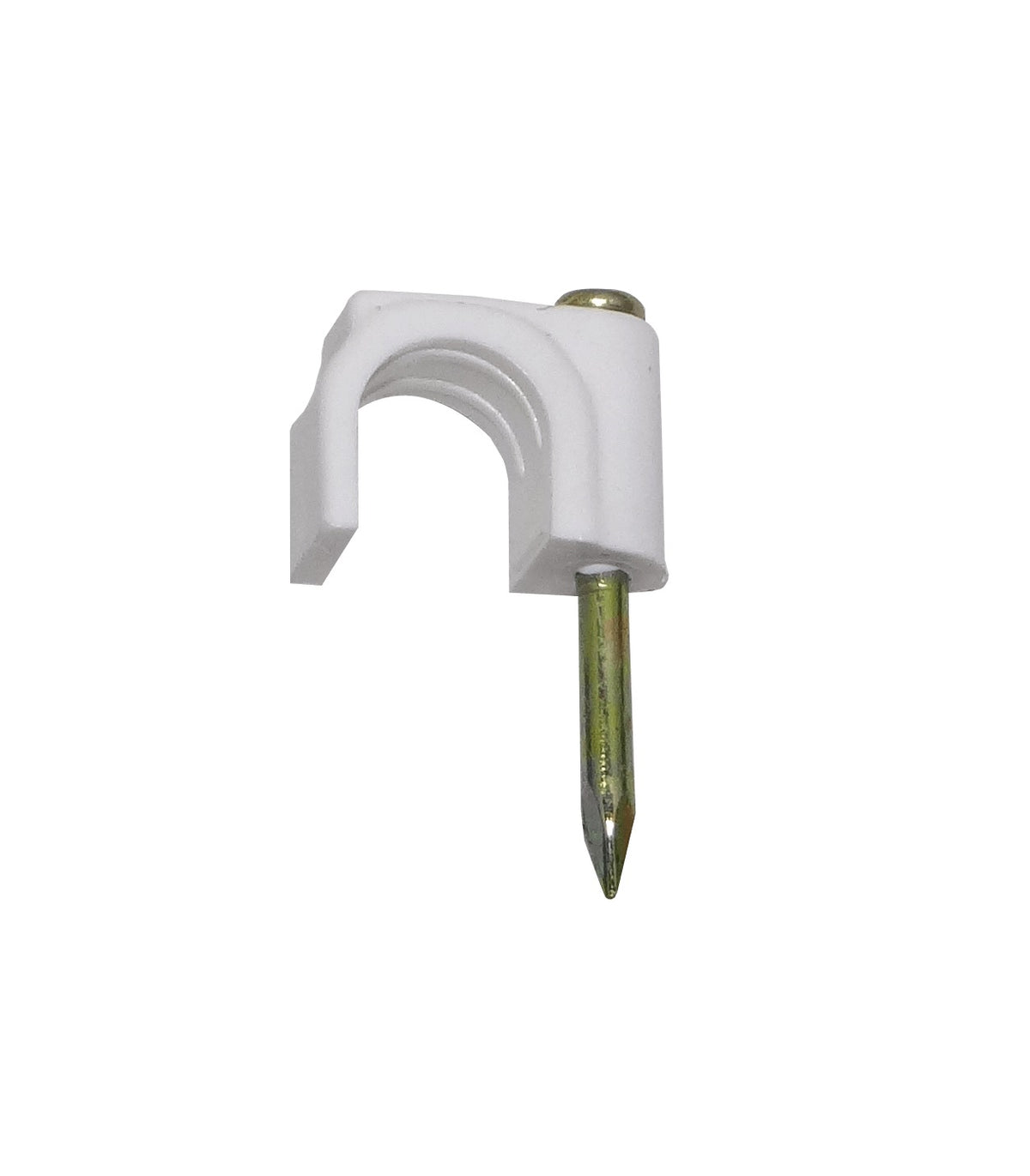 GRAMPA-C8W KALOP 50-UN C8 Blanca 8x8mm Clavo-12x2mm Zincado Sujeta-Cable Coaxial