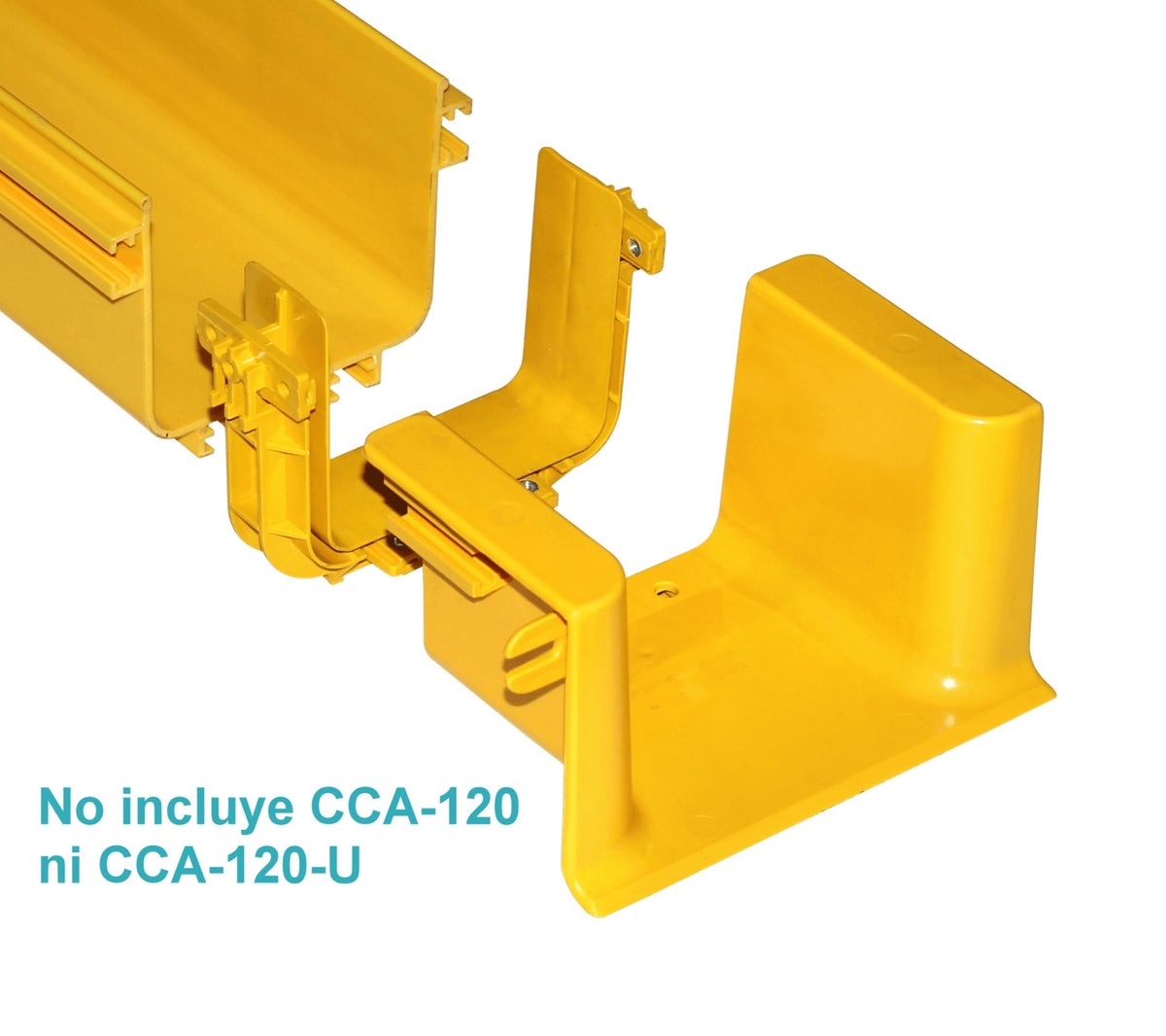 CCA-120-TU Derivación en T universal amarilla 120x100mm, material PC+ABS libre de halógenos, macho