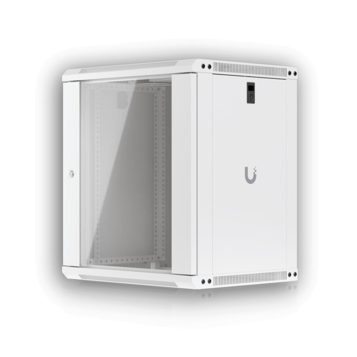 URK12-4 UI Blanco 12U 45cm-Profundidad Puerta de Cristal Armario Rack de Pared Muro UACC-RACK-12U-WALL-450-G UBIQUITI
