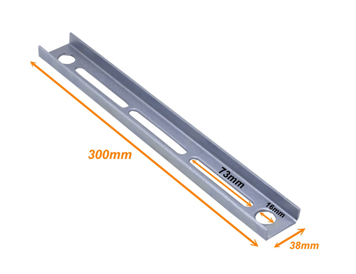 CCA-30B 25cm/30cm 2-Perfil Barra Metálica Ranurada Sujeción para CC-120 300x39x14mm