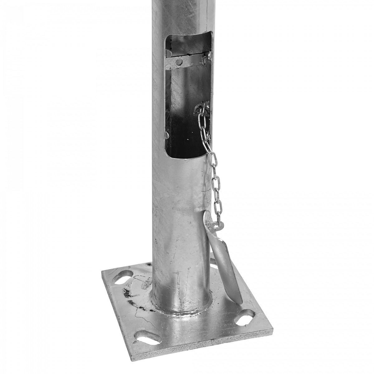 POSTEC-8M Poste troncocónico 8 metros espesor 3mm Placa base-280x280x12mm sin canastillo Diámetro cono-140/60mm