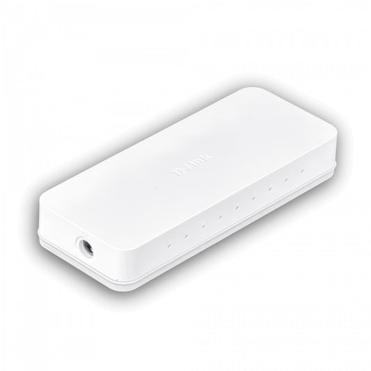 DES-1008C Switch de Escritorio D-LINK 8 Puertos 100Mbps No Administrable No Montable en Rack Incluye Adaptador 5V/0,5A Fabricado en Taiwán