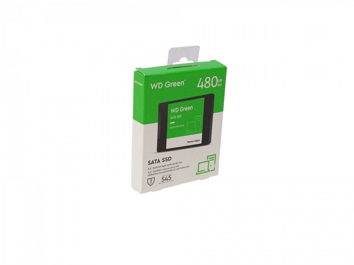 SSD480. Unidad almacenamiento WESTERNDIGITAL 480GB velocidad transferencia 545-520mb/s Sata3 2.5 7mm disco estado sólido WDS480G3G0A