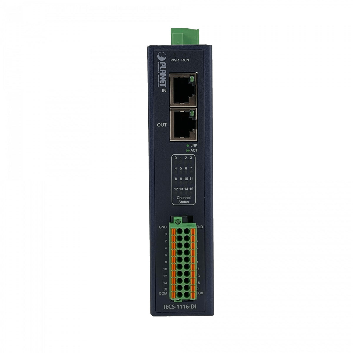 IECS-1116-DI PLANET Módulo de Entradas Digitales EtherCAT 16 Canales 2 Puertos RJ45 Requiere 9-48VDC