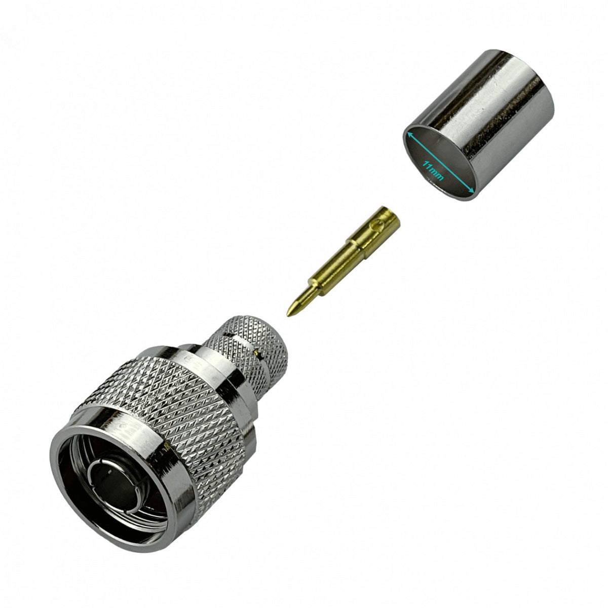 NM4C N-Macho CA400 LMR400 Conector Crimpeable Serie-400