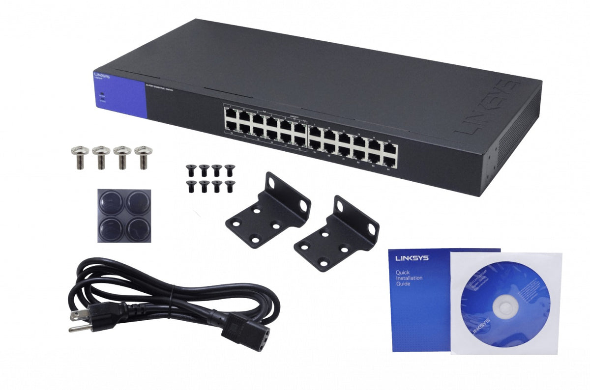 LGS124P LINKSYS 24-1000(12-PoE+at) 120W-tot No-Administrable Rack 100-240VAC