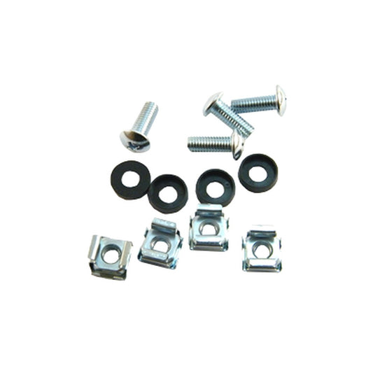 M6-4KIT Juego de 4 Pernos y Tuercas Cautivas para Bastidor de 10 y 19 Pulgadas