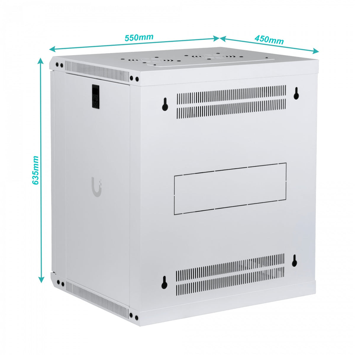 URK12-4 UI Blanco 12U 45cm-Profundidad Puerta de Cristal Armario Rack de Pared Muro UACC-RACK-12U-WALL-450-G UBIQUITI