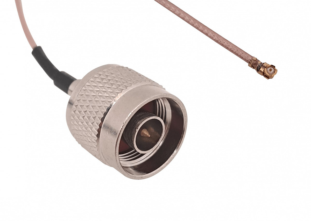 NM1LM-20CM 20cm U.FL N-Macho CA100 Cable Coaxial Negro LMR100