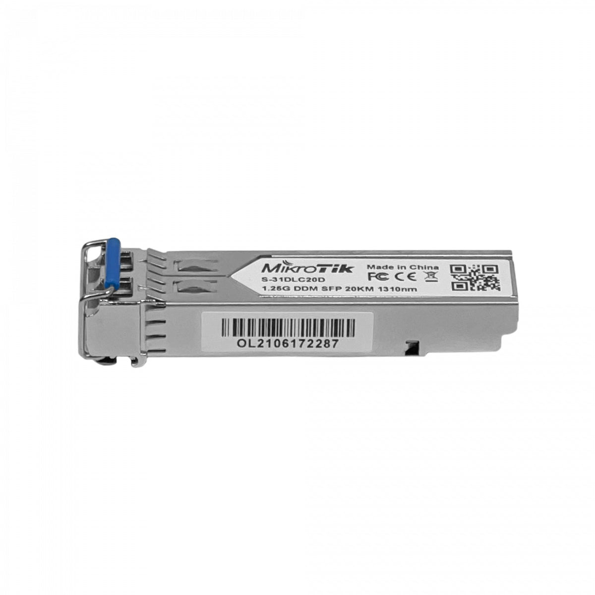 S-31DLC20DI MIKROTIK Transceptor Óptico 2-LC 20Km Monomodo 1310nm SFP 1,25Gbps Gigabit Pieza 1.25g
