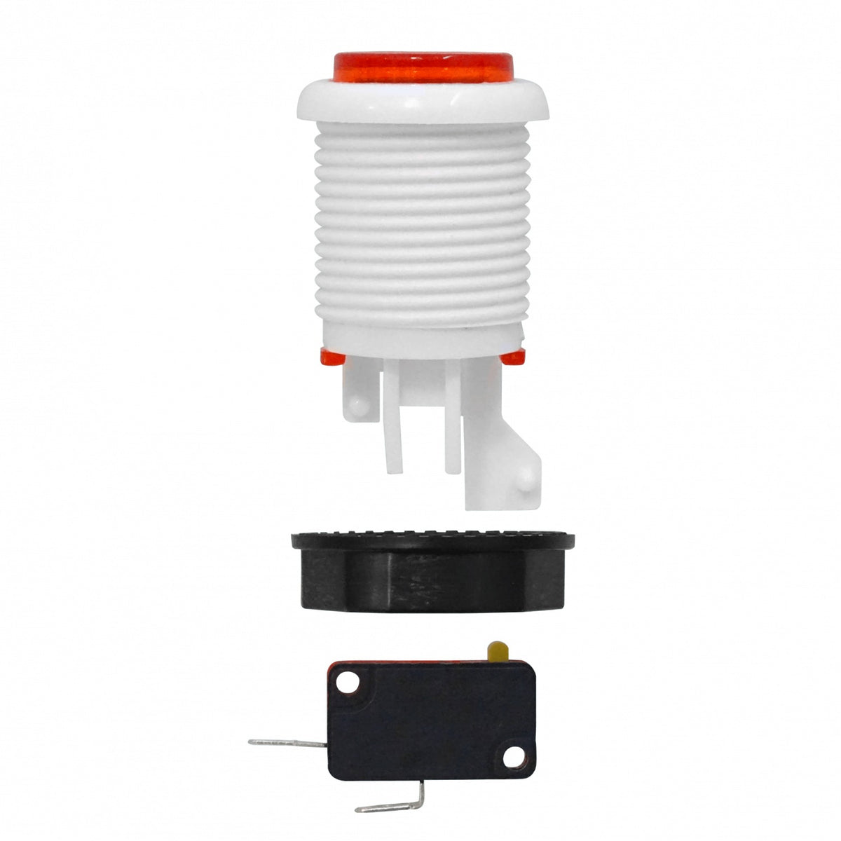BOTON-ROJO Rojo Arcade Interruptor Pulsador 27mm NA N/A 2-pin